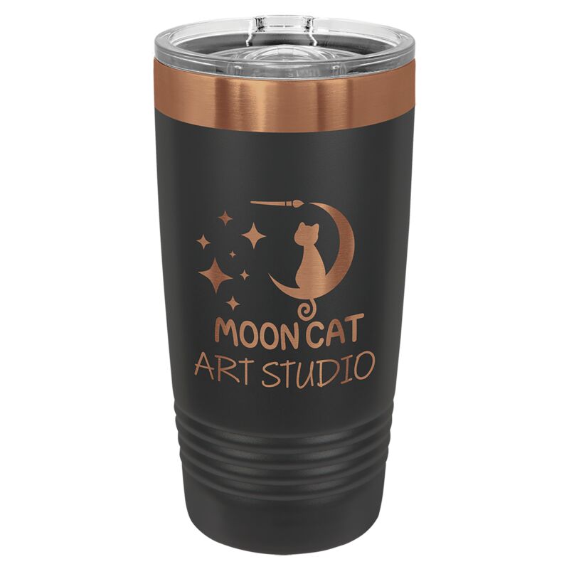 Black/Rose Gold 20 oz. Stainless Steel Tumbler Thumbnail