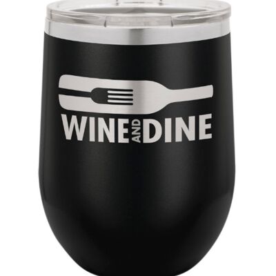 Laser Etched 12 oz. Stainless Steel Stemless Wine Tumbler w/Lid LWCLTM12 12 oz. Stainless Steel Stemless Wine Tumbler w/Lid Thumbnail