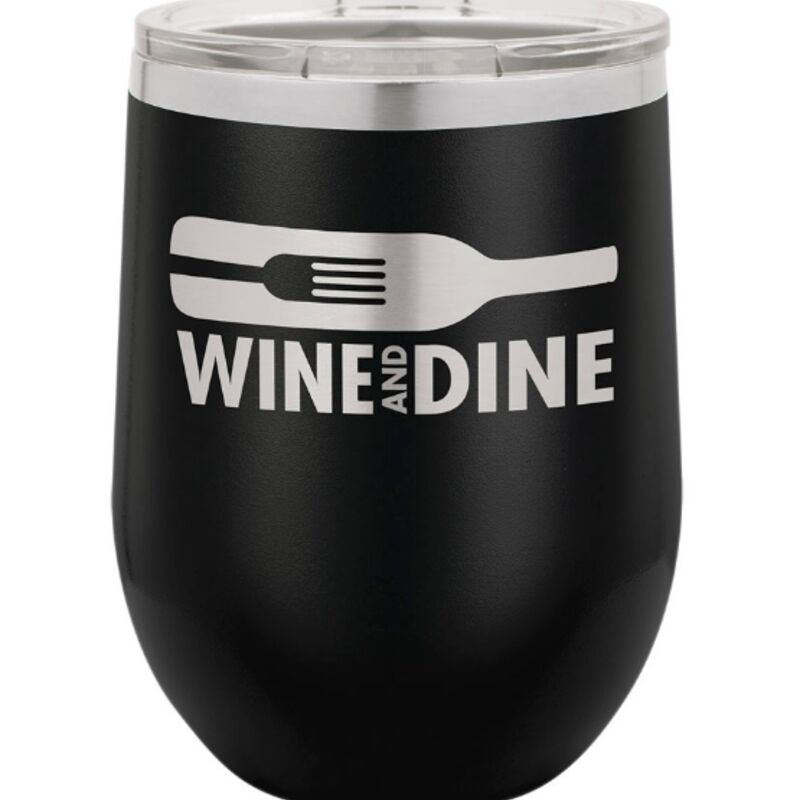12 oz. Stainless Steel Stemless Wine Tumbler w/Lid Thumbnail