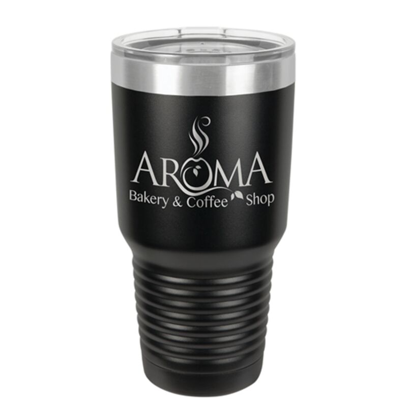 30 oz. Ringneck Stainless Steel Tumbler w/Clear Lid Thumbnail