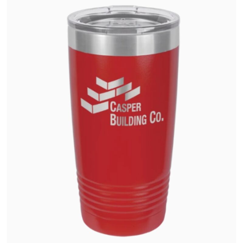 20 oz. Stainless Steel Tumbler w/Clear Lid Thumbnail